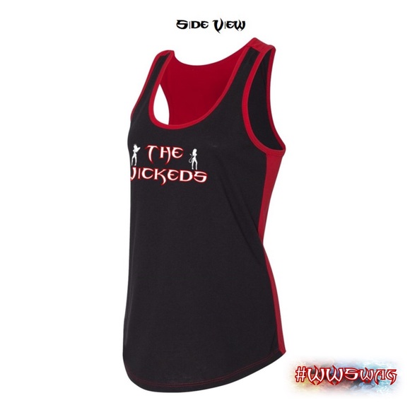 Tank Top Racerback Style - Black/Red - Picture 2 of 7